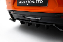 Mittlerer Cup Diffusor Heck Ansatz DTM Look passend für Chevrolet Camaro SS Mk6 Facelift schwarz Hochglanz