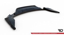 Mittlerer Cup Diffusor Heck Ansatz DTM Look passend für Chevrolet Camaro SS Mk6 Facelift schwarz Hochglanz