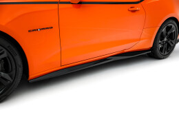 Seitenschweller Ansatz Cup Leisten V.1 passend für Chevrolet Camaro SS Mk6 Facelift schwarz Hochglanz