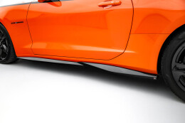 Seitenschweller Ansatz Cup Leisten V.1 passend für Chevrolet Camaro SS Mk6 Facelift schwarz Hochglanz