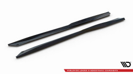 Seitenschweller Ansatz Cup Leisten V.1 passend für Chevrolet Camaro SS Mk6 Facelift schwarz Hochglanz