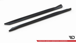 Seitenschweller Ansatz Cup Leisten V.2 passend für Chevrolet Camaro SS Mk6 Facelift schwarz Hochglanz