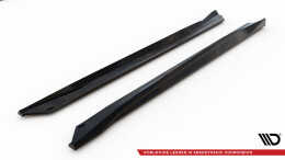 Seitenschweller Ansatz Cup Leisten V.2 passend für Chevrolet Camaro SS Mk6 Facelift schwarz Hochglanz