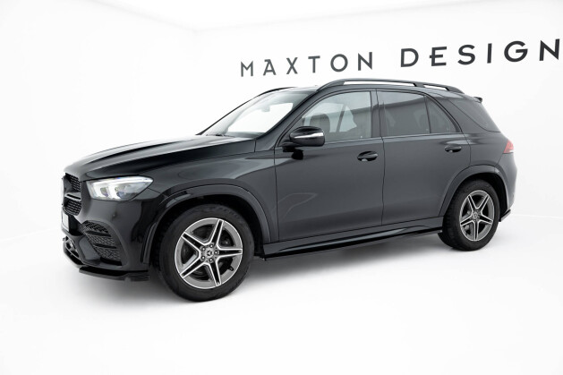 Seitenschweller Ansatz Cup Leisten passend für Mercedes-AMG / AMG-Line GLE SUV W167 / W167 Facelift schwarz Hochglanz