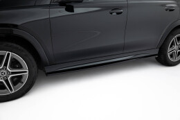 Seitenschweller Ansatz Cup Leisten passend für Mercedes-AMG / AMG-Line GLE SUV W167 / W167 Facelift schwarz Hochglanz