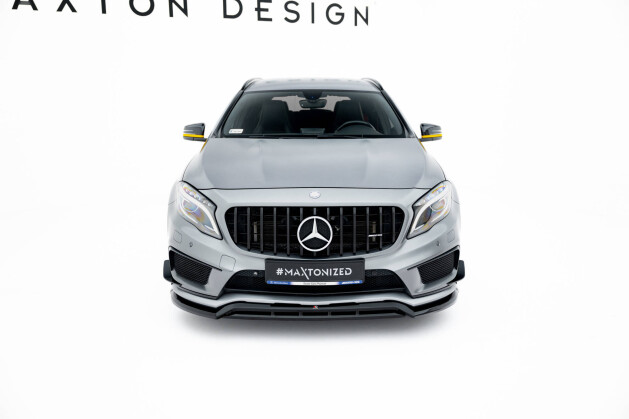 Cup Spoilerlippe Front Ansatz passend für Mercedes-Benz GLA 45 AMG Off-roader X156 schwarz Hochglanz