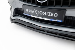 Cup Spoilerlippe Front Ansatz passend für Mercedes-Benz GLA 45 AMG Off-roader X156 schwarz Hochglanz