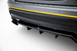 Mittlerer Cup Diffusor Heck Ansatz V.2 passend für Mercedes-Benz GLA 45 AMG X156 schwarz Hochglanz