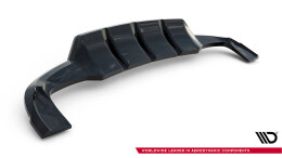 Mittlerer Cup Diffusor Heck Ansatz V.2 passend für Mercedes-Benz GLA 45 AMG X156 schwarz Hochglanz