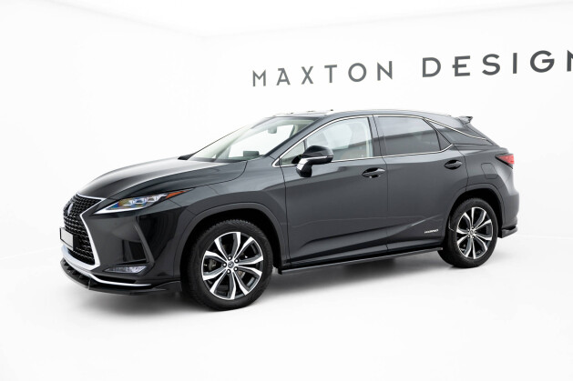 Seitenschweller Ansatz Cup Leisten passend für Lexus RX Mk4 Facelift (Version ohne OEM-Trittbretter) schwarz Hochglanz