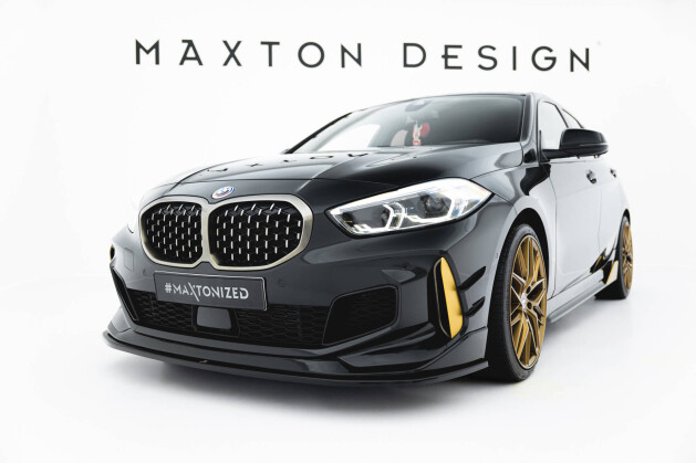 Cup Spoilerlippe Front Ansatz passend für BMW M135i M-Performance F40 schwarz Hochglanz