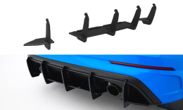 Street Pro Heckschürze Heck Ansatz Diffusor V.2 passend für Ford Focus RS Mk3 SCHWARZ