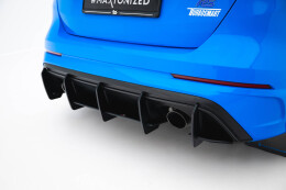 Street Pro Heckschürze Heck Ansatz Diffusor V.2 passend für Ford Focus RS Mk3 SCHWARZ