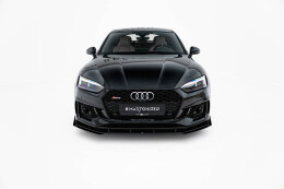 Street Pro Cup Spoilerlippe Front Ansatz für Audi RS5 Coupe / Sportback F5 SCHWARZ+ HOCHGLANZ FLAPS