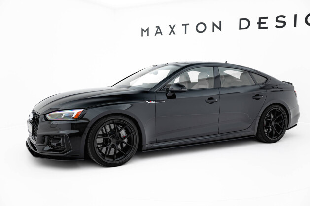 Street Pro Seitenschweller Ansatz Cup Leisten für Audi RS5 Sportback F5 SCHWARZ