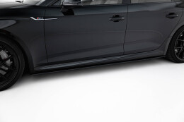 Street Pro Seitenschweller Ansatz Cup Leisten für Audi RS5 Sportback F5 SCHWARZ