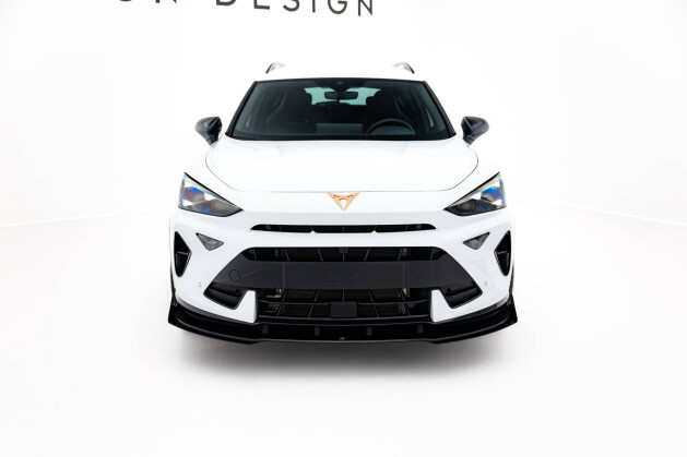 Street Pro Spoilerlippe Front Ansatz + Flaps passend für CUPRA Formentor Mk1 FL rot+ Hochglanz Flaps