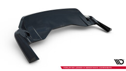 Mittlerer Cup Diffusor Heck Ansatz DTM Look passend für Porsche Taycan Turbo S Mk1 schwarz Hochglanz
