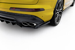 Mittlerer Cup Diffusor Heck Ansatz DTM Look passend für Audi SQ7 Mk2 (4M) Facelift schwarz Hochglanz