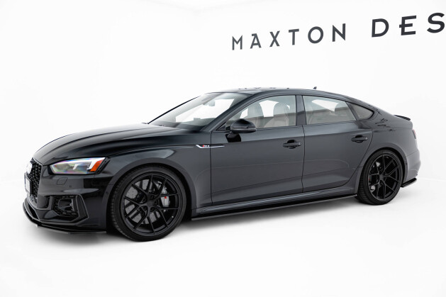 Seitenschweller Ansatz Cup Leisten passend für Audi RS5 Sportback F5 schwarz Hochglanz