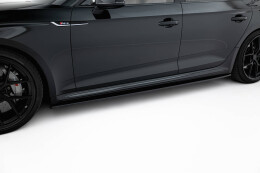 Seitenschweller Ansatz Cup Leisten passend für Audi RS5 Sportback F5 schwarz Hochglanz