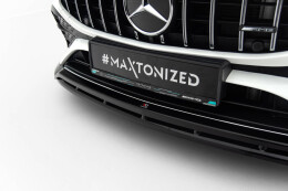 Cup Spoilerlippe Front Ansatz für Mercedes-AMG CLA 35 Coupe / Shooting Brake C118 Facelift / X118 Facelift schwarz Hochglanz