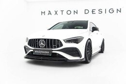 Street+ Spoilerlippe Front Ansatz passend für Mercedes-AMG CLA 35 Coupe / Shooting Brake C118 FL / X118 FL schwarz Hochglanz