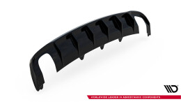 Street+ Heck Ansatz Diffusor passend für Audi A4 B8 FL (Einzelauspuff li. re.) schwarz Hochglanz