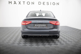 Heck Ansatz Diffusor passend für Audi A4 B8 Facelift (Version ohne Auspuff) schwarz Hochglanz
