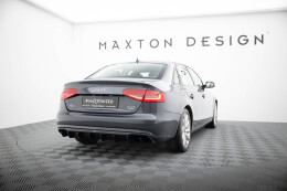 Heck Ansatz Diffusor passend für Audi A4 B8 Facelift (Version ohne Auspuff) schwarz Hochglanz