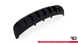 Heck Ansatz Diffusor passend für Audi A4 B8 Facelift (Version ohne Auspuff) schwarz Hochglanz