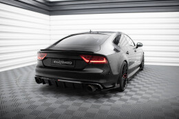 Heck Ansatz Diffusor passend für Audi A7 S-Line C7 schwarz Hochglanz