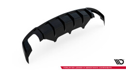 Heck Ansatz Diffusor passend für Audi A7 S-Line C7 schwarz Hochglanz