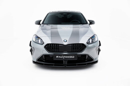 Cup Spoilerlippe Front Ansatz V.1 für BMW M135i / 1 M-Paket F70 schwarz Hochglanz