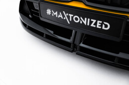 Cup Spoilerlippe Front Ansatz V.1 passend für BMW 1er M-Paket F70 schwarz Hochglanz