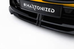 Cup Spoilerlippe Front Ansatz V.2 passend für BMW 1er M-Paket F70 schwarz Hochglanz