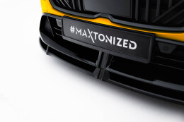 Cup Spoilerlippe Front Ansatz V.3 passend für BMW 1er M-Paket F70 schwarz Hochglanz