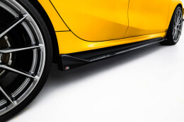 Seitenschweller Ansatz Cup Leisten V.2 passend für BMW 1er M-Paket F70 schwarz Hochglanz