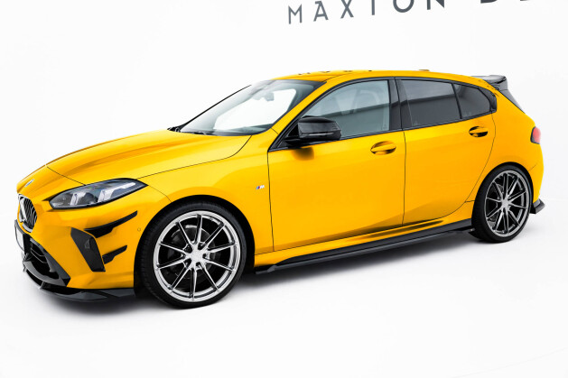 Seitenschweller Ansatz Cup Leisten V.3 passend für BMW 1er M-Paket F70 schwarz Hochglanz