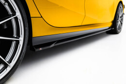 Seitenschweller Ansatz Cup Leisten V.3 passend für BMW 1er M-Paket F70 schwarz Hochglanz