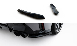 Heck Ansatz Flaps Diffusor V.4 passend für BMW M135i F70 schwarz Hochglanz