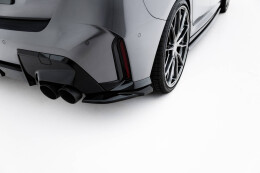 Heck Ansatz Flaps Diffusor V.4 passend für BMW M135i F70 schwarz Hochglanz