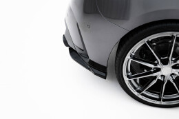 Heck Ansatz Flaps Diffusor V.4 passend für BMW M135i F70 schwarz Hochglanz