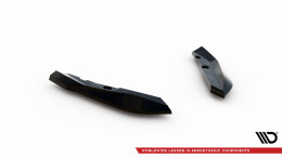 Heck Ansatz Flaps Diffusor V.4 passend für BMW M135i F70 schwarz Hochglanz
