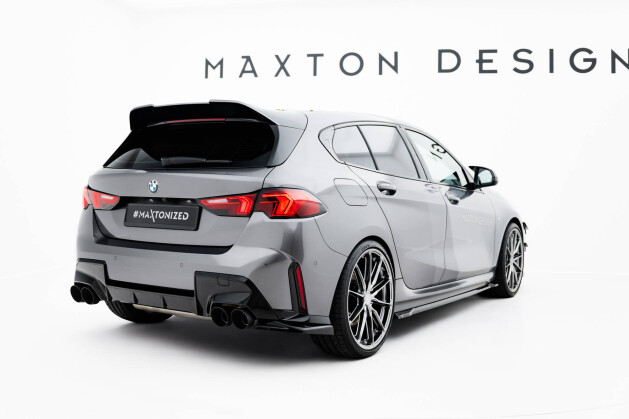 Heck Ansatz Flaps Diffusor V.5 passend für BMW M135i F70 schwarz Hochglanz