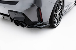Heck Ansatz Flaps Diffusor V.5 passend für BMW M135i F70 schwarz Hochglanz