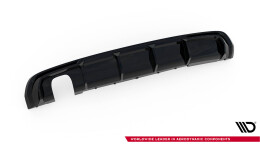 Heck Ansatz Diffusor passend für Audi A3 S-Line Sportback 8V (Einzelauspuff li.) schwarz Hochglanz