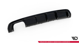 Heck Ansatz Diffusor passend für Audi A3 S-Line Sportback 8V (Doppelauspuff li.) schwarz Hochglanz
