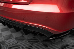 Heck Ansatz Diffusor passend für Audi S5 Sportback 8T schwarz Hochglanz