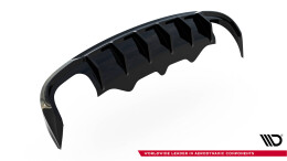 Heck Ansatz Diffusor passend für Audi S5 Sportback 8T schwarz Hochglanz